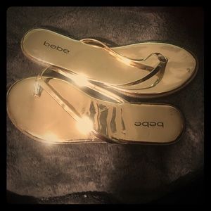 Metallic gold BEBE Sandals size 10